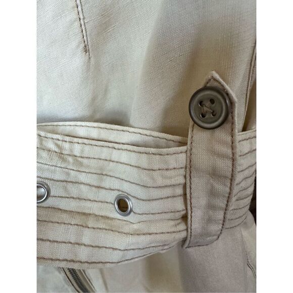 Anthropologie Pilcro Belted V-Neck Romper Neutral Size S - Picture 10 of 12